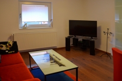 Wohnzimmer mit Flachbild-Smart-TV